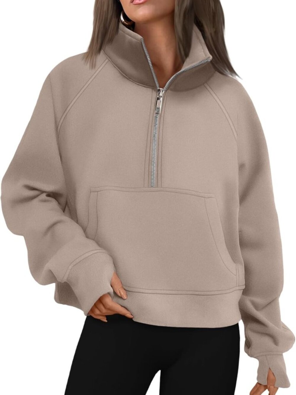 Cozy Half Zip Fleece Pullover Sweatshirt for Women - Perfect Fall Outfit!